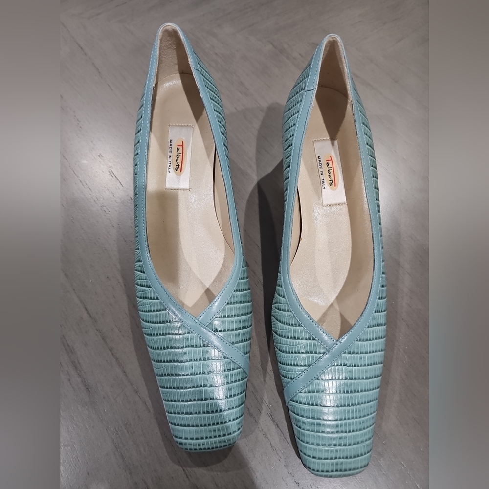 Vtg.Talbots Shoes,Turqueza Leather Finola Vero Cuio Italian Made Pumps Heels . - Picture 3 of 8